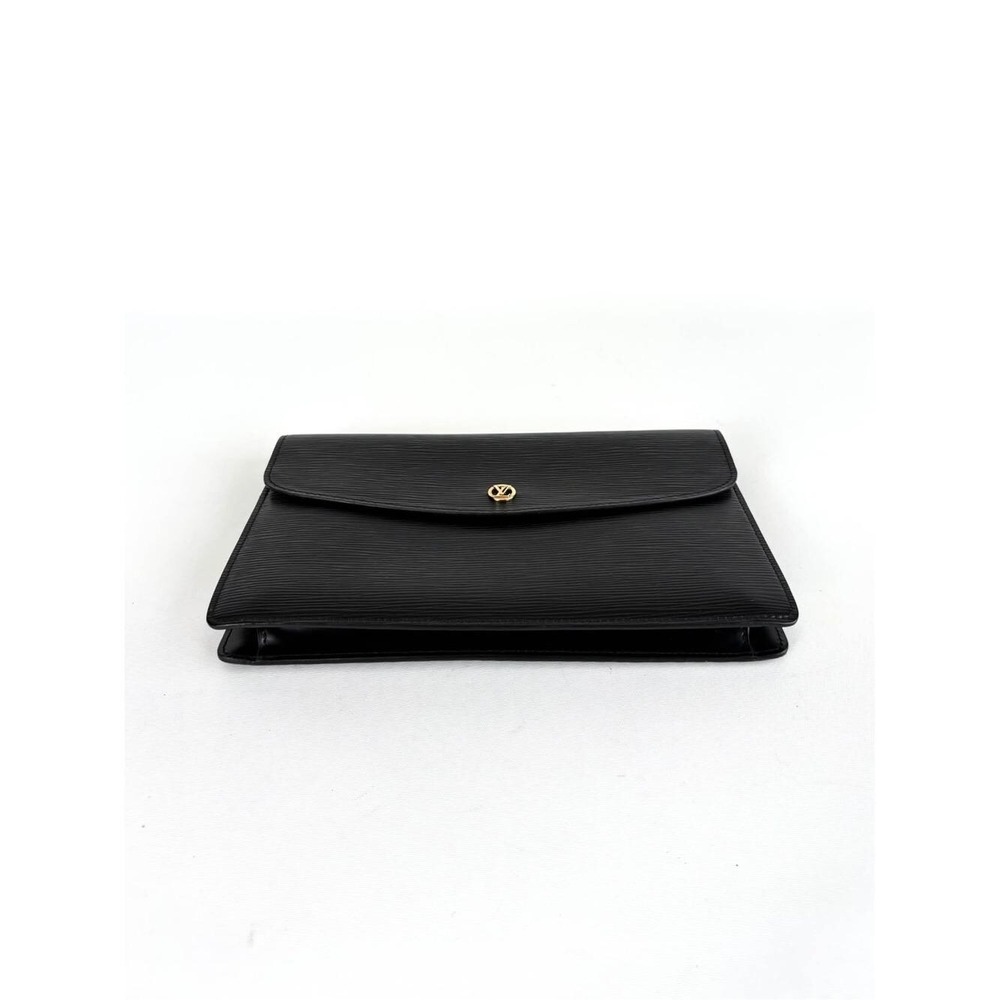 Louis Vuitton Black Epi Leather Envelope Clutch with Gold Hardware - Picture 6 of 10